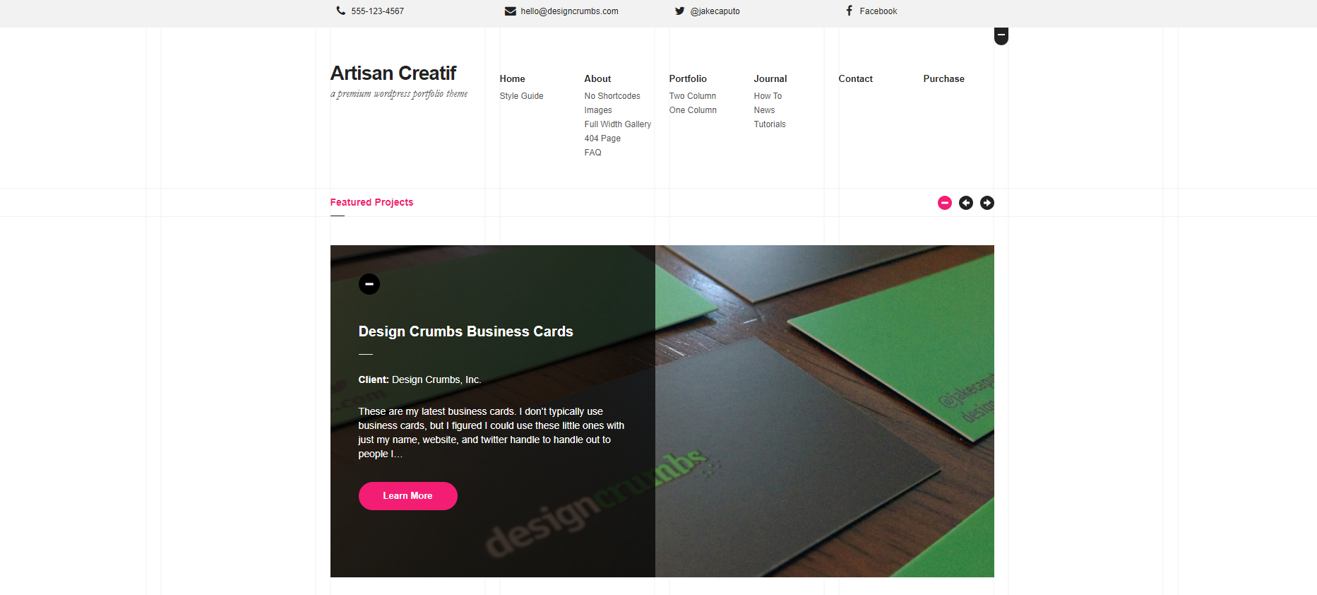 Artisan Creatif WordPress Theme Documentation