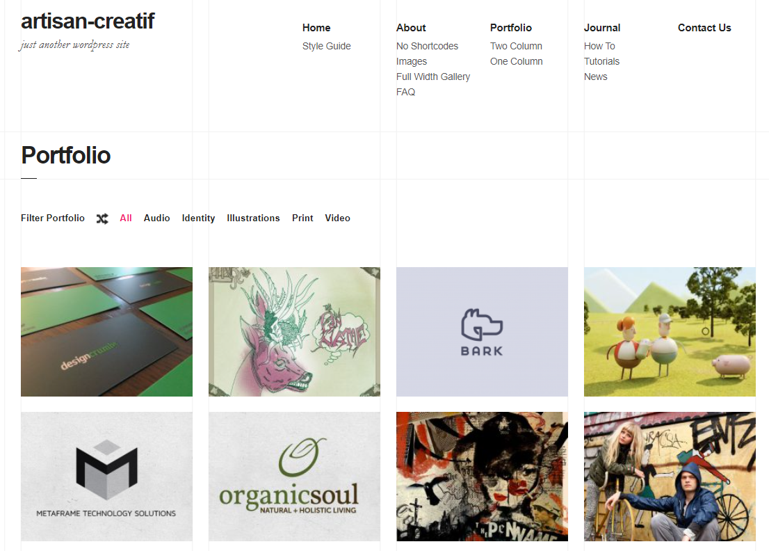 Artisan Creatif WordPress Theme Documentation
