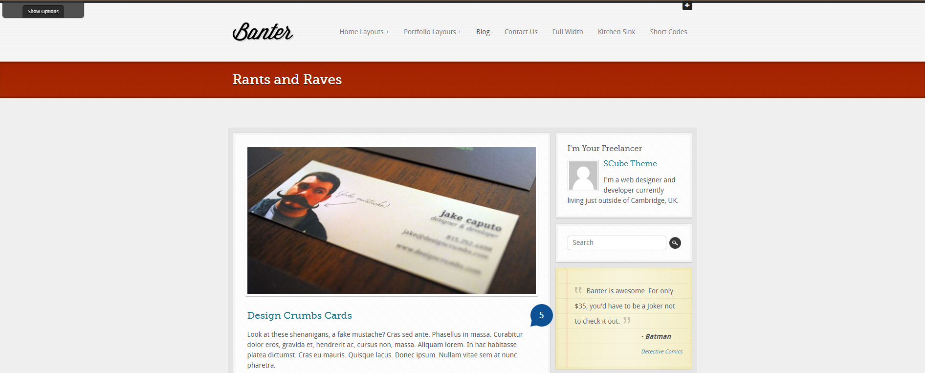 Banter WordPress Theme Documentation