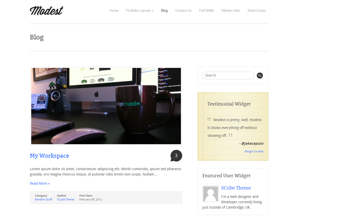 Restored WordPress Theme Documentation